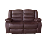 NNEDSZ 2 Seater Recliner Sofa In Faux Leather Lounge Couch in Brown