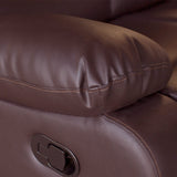 NNEDSZ 2 Seater Recliner Sofa In Faux Leather Lounge Couch in Brown