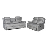 NNEDSZ 3-2 Seater Finest Grey Fabric Recliner Sofa Sturdy Construction Metal Mechanism