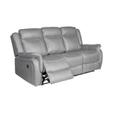 NNEDSZ 3-2 Seater Finest Grey Fabric Recliner Sofa Sturdy Construction Metal Mechanism
