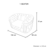 NNEDSZ 3-1-1 Seater Sofa Set Beige Velvet Fabric Solid Wood construction Gold Stainless Steel Trim