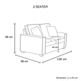 NNEDSZ 2+3 Seater Sofa Set Polyester Charcoal Fabric Multilayer Two Pillows Individual Pocket Spring