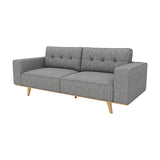NNEDSZ 3 Seater Sofa Fabric Upholstery Grey Colour Pocket Spring Wooden Frame