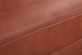 NNEDSZ Single Seater Brown Sofa Lounge Button Tufted in Faux Leather