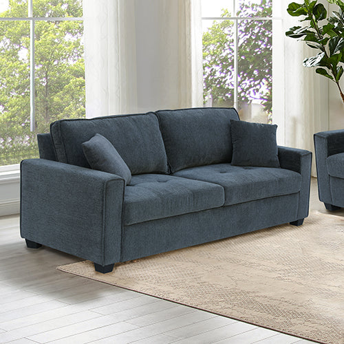 NNEDSZ 2 Seater Sofa Set Polyester Fabric Charcoal Multilayer Two Pillows Individual Pocket Spring