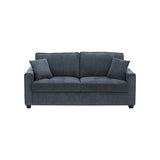 NNEDSZ 2 Seater Sofa Set Polyester Fabric Charcoal Multilayer Two Pillows Individual Pocket Spring