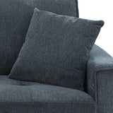 NNEDSZ 2 Seater Sofa Set Polyester Fabric Charcoal Multilayer Two Pillows Individual Pocket Spring