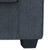 NNEDSZ 2 Seater Sofa Set Polyester Fabric Charcoal Multilayer Two Pillows Individual Pocket Spring