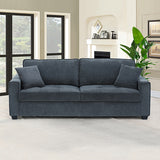 NNEDSZ 3 Seater Sofa Set Polyester Fabric Charcoal Multilayer Two Pillows Individual Pocket Spring