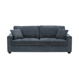 NNEDSZ 3 Seater Sofa Set Polyester Fabric Charcoal Multilayer Two Pillows Individual Pocket Spring