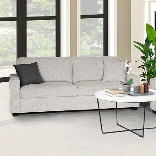 NNEDSZ Milano 3 Seater Sofa Set Polyester Fabric Multilayer Two Pillows Attached Individual Pocket Spring