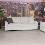 NNEDSZ Milano 3 Seater Sofa Set Polyester Fabric Multilayer Two Pillows Attached Individual Pocket Spring