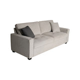 NNEDSZ Milano 3 Seater Sofa Set Polyester Fabric Multilayer Two Pillows Attached Individual Pocket Spring
