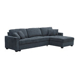 NNEDSZ Corner Sofa Chaise Polyester Fabric Multilayer Two Pillows Individual Pocket Spring