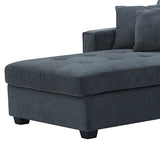 NNEDSZ Corner Sofa Chaise Polyester Fabric Multilayer Two Pillows Individual Pocket Spring