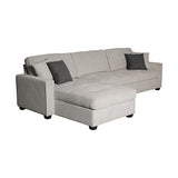 NNEDSZ Milano Corner Sofa Chaise Polyester Fabric Multilayer Two Pillows Attached Individual Pocket Spring
