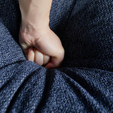 NNEDSZ Orion Corner Sofa Premium Fabric Upholstery Padded Seat Wooden Frame Rubber Wooden Legs with Ottoman