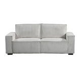 NNEDSZ Reno 3 Seater Sofa Beige Colour Fabric Upholstery Wooden Structure Knock Down Feature In Back & Arms