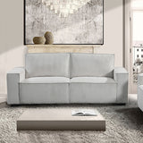 NNEDSZ Reno 3 Seater Sofa Grey Colour Fabric Upholstery Wooden Structure Knock Down Feature In Back & Arms