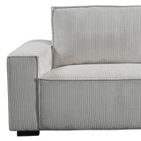 NNEDSZ Reno 3 Seater Sofa Grey Colour Fabric Upholstery Wooden Structure Knock Down Feature In Back & Arms