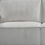 NNEDSZ Reno 3 Seater Sofa Grey Colour Fabric Upholstery Wooden Structure Knock Down Feature In Back & Arms