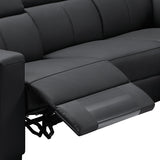NNEDSZ Washington Genuine Leather 6 Seater Corner Sofa With 2 Electric Recliners And Reversible Console