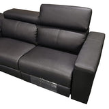 NNEDSZ Washington Genuine Leather 6 Seater Corner Sofa With 2 Electric Recliners And Reversible Console