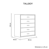 NNEDSZ Tallboy MDF Construction Fabric Upholstery Iron Feet