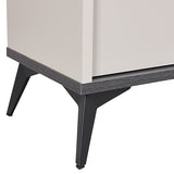 NNEDSZ Tallboy with 5 Storage Drawers MDF Combination of Champagne and Black Colour