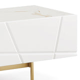 NNEDSZ TV Cabinet MDF Glossy Storage Drawers Metal Base Entertainment Unit