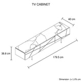 NNEDSZ TV Cabinet MDF Glossy Storage Drawers Metal Base Entertainment Unit