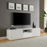 NNEDSZ TV Cabinet Storage Drawer MDF Glossy Entertainment Unit in White colour