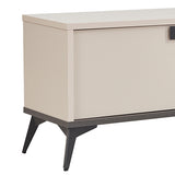 NNEDSZ TV Cabinet with Storage Drawer Open Shelve Cabinet MDF in Champagne Colour