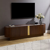 NNEDSZ TV Cabinet MDF Board Melamine Interior Storage Entertainment Unit