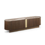 NNEDSZ TV Cabinet MDF Board Melamine Interior Storage Entertainment Unit