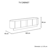 NNEDSZ TV Cabinet MDF Board Melamine Interior Storage Entertainment Unit