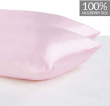 NNEDSZ Luxury Pillowcase 2 Pack - 100% Pure Mulberry Silk on Both Sides - Pink