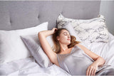 NNEDSZ Luxury Pillowcase 2 Pack - 100% Pure Mulberry Silk on Both Sides - Silver
