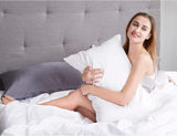 NNEDSZ Luxury Pillowcase 2 Pack - 100% Pure Mulberry Silk on Both Sides - White