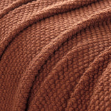 NNEDSZ Micro Plush Knitted Woven Throw Blanket - Terracotta