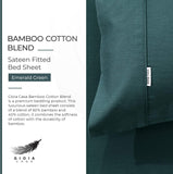 NNEDSZ Bamboo Cotton Blend All Season Bedding Set - Emerald Green - Single Size