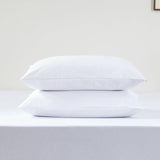 NNEDSZ Pillow Cover Protector - Waterproof Terry Toweling Bed Pillow Protector with Zipper Closure - Soft, Breathable, Hypoallergenic, Washable & Anti-Microbial Pillow Protectors - Pack of 2