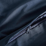 NNEDSZ Vintage Washed Microfibre Quilt Cover Set (2Pcs) - Navy - Single Size