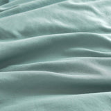 NNEDSZ Vintage Washed Microfibre Quilt Cover Set (2Pcs) - Seafoam - Single Size