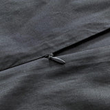 NNEDSZ 100% Cotton Vintage Washed Bed Quilt Cover Set (2Pcs) - Charcoal - Single