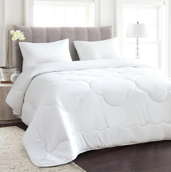 NNEDSZ 100% Premium Bamboo Microfiber Quilt - All Seaon, Ultra Soft, Comfy, Machine Washable, Hypoallergenic & Breathable Duvet with Extra Plush Fabric - Luxurious Doona for Bedding - Single Size