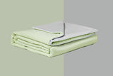 NNEDSZ Ice Cooling Reversible Summer Comforter Blanket (Green and Grey, Single/Double)