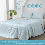 NNEDSZ Ice Cooling Reversible Summer Comforter Blanket (Orange and Blue, Single/Double)
