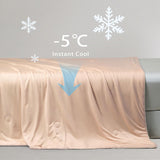 NNEDSZ Ice Cooling Reversible Summer Comforter Blanket (Orange and Blue, Single/Double)