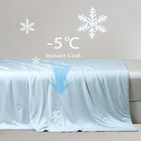 NNEDSZ Ice Cooling Reversible Summer Comforter Blanket (Orange and Blue, Single/Double)